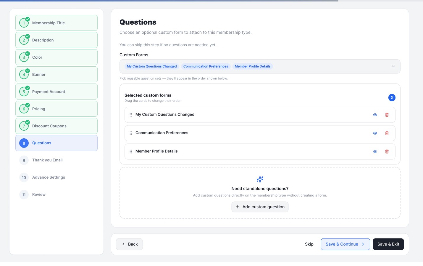 Step 8 of Member Type Creation